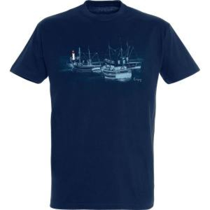 17280  Port avec Bateau  Broderie Phare Marquage Erquy