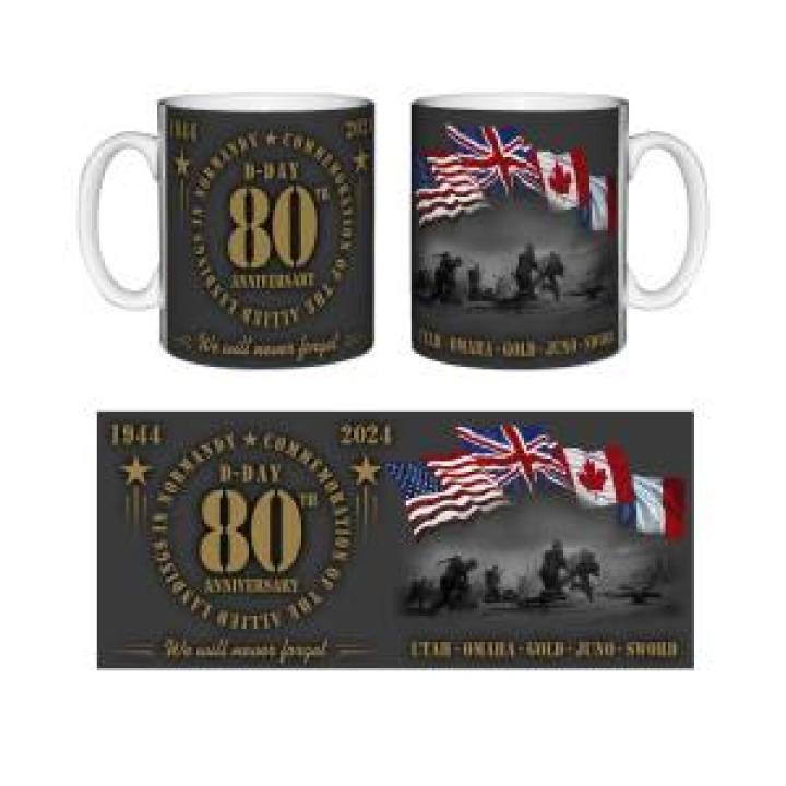19048  Soldats Débarquement Drapeaux 80th Anniversary