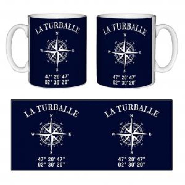 191382  La Turballe GPS Imprime en Marine sur Blanc