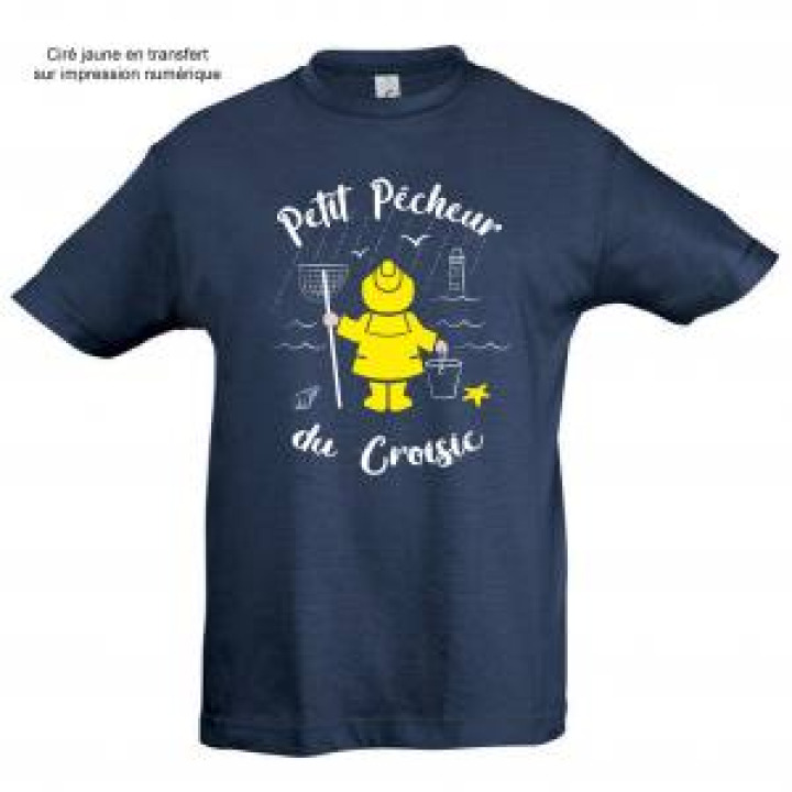 19455  Petit Pêcheur dun Jour le Croisic  transfert Applique Ciré jaune