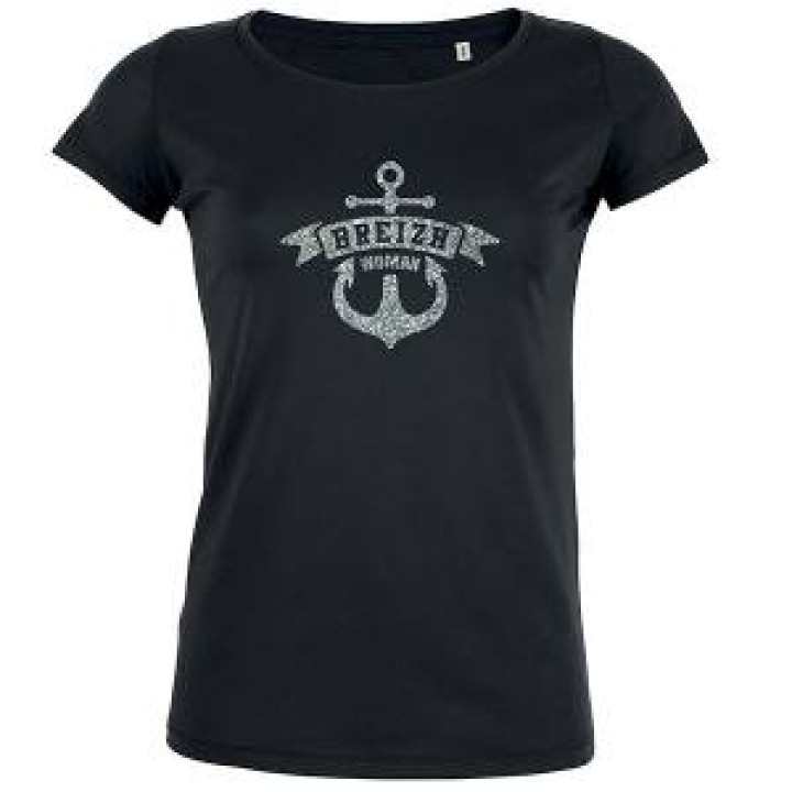 19459  Transfert Paillette Argent Ancre Breizh Woman