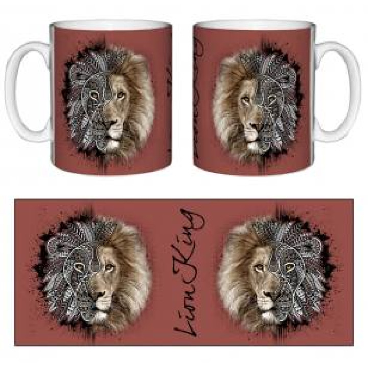19487  Lion Native Tribes Rouge Orange