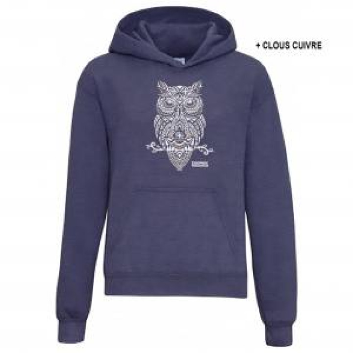 19549  Hibou Zooparc de Tregomer  Clous Cuivre