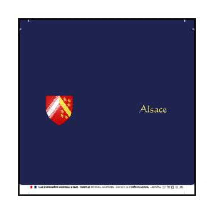 20035  Masque Blason  Alsace Fond Marine