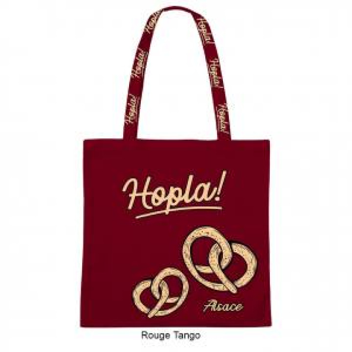 20044  Hopla Deux Bretzels Fond Rouge Tango Alsace