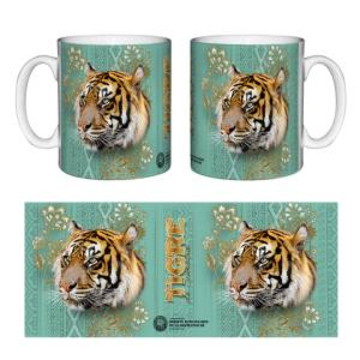 20215  Tigre Intemporel Turquoise Cuivre Beige Réserve de la Haute Touche