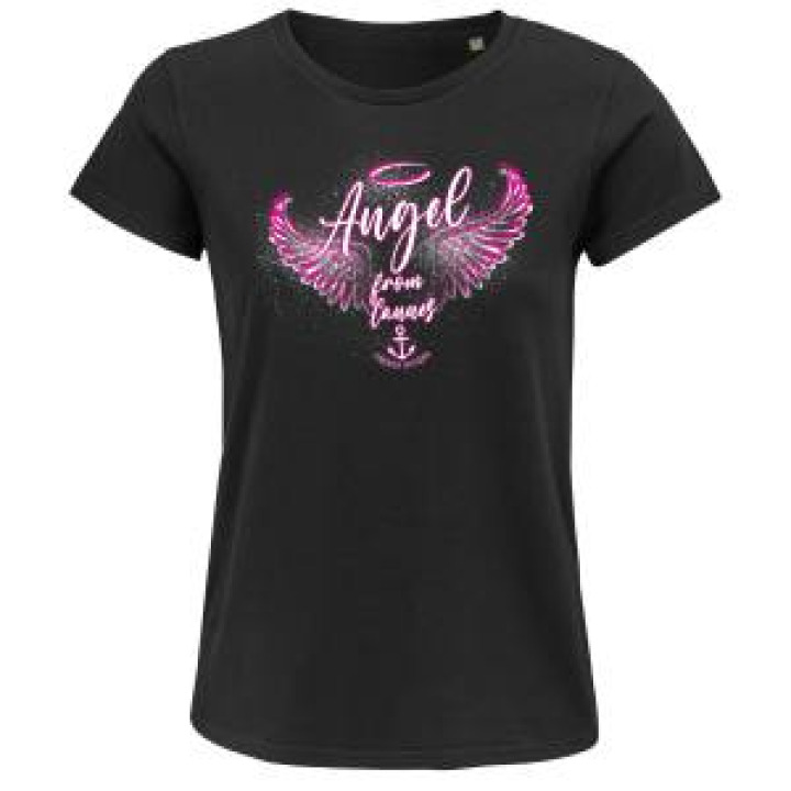 20675  Angel From Cannes En Rose sur le Tshirt Noir et Tshirt Rose