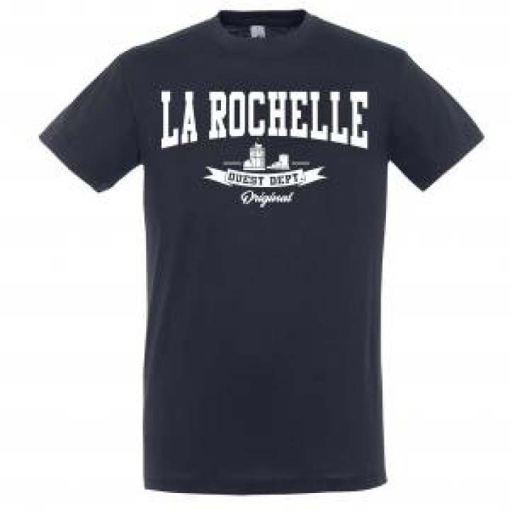20865  Région Ouest Dept la Rochelle En Blanc sur Tshirt Marine et en Marine sur les Autres Couleurs