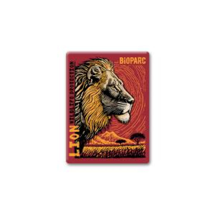 21021  Lion Linocut Bioparc