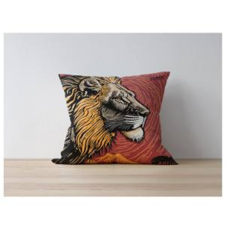 21021  Lion Linocut Cerza