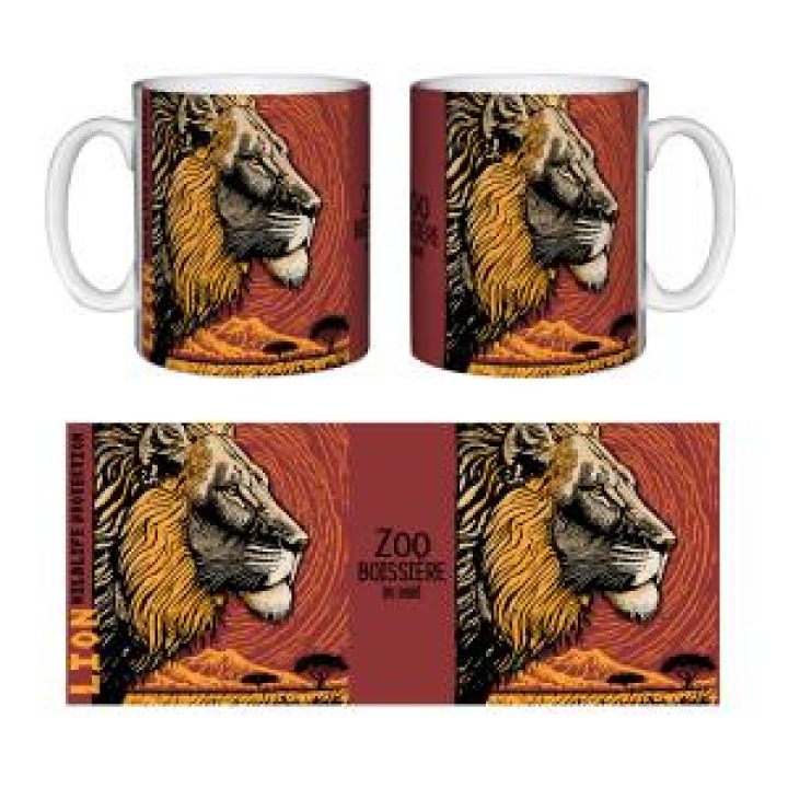 21021  Lion Linocut Zoo Boissière du Dore