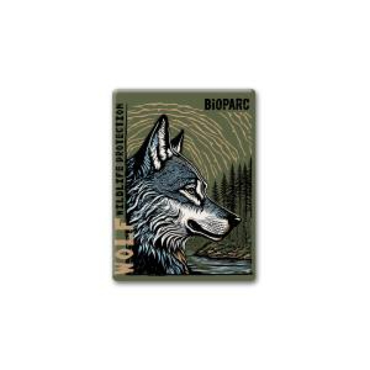 21022  Loup Linocut Bioparc