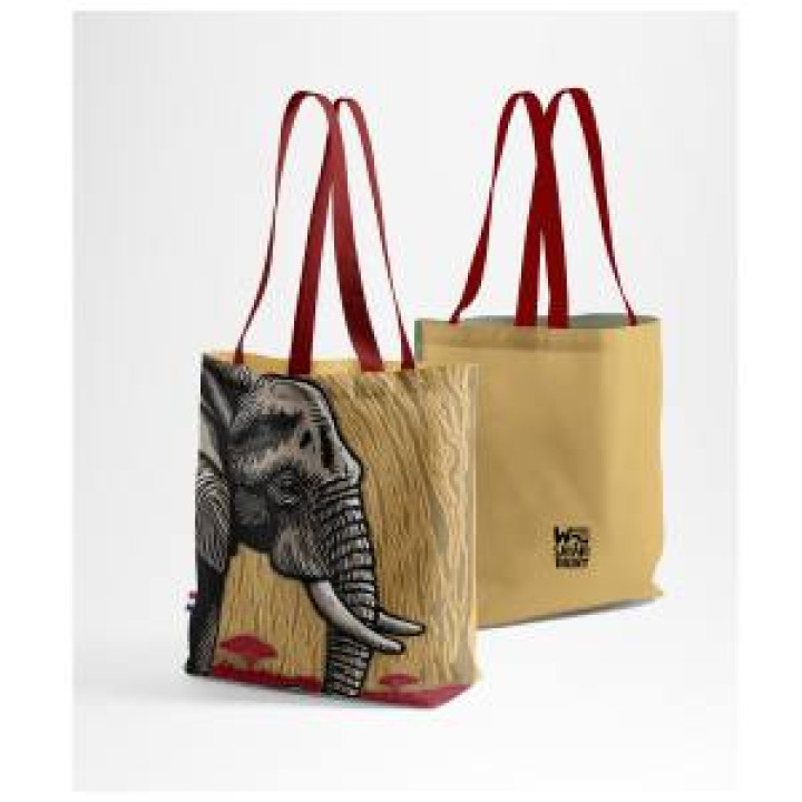 210231  Éléphant Linocut Zoo de Thoiry