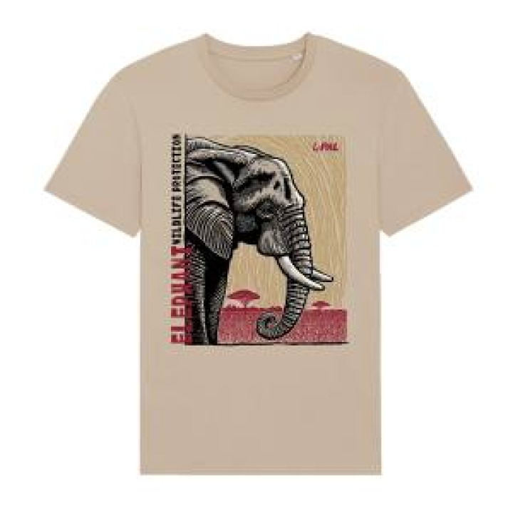 21023  Éléphant Linocut le Pal