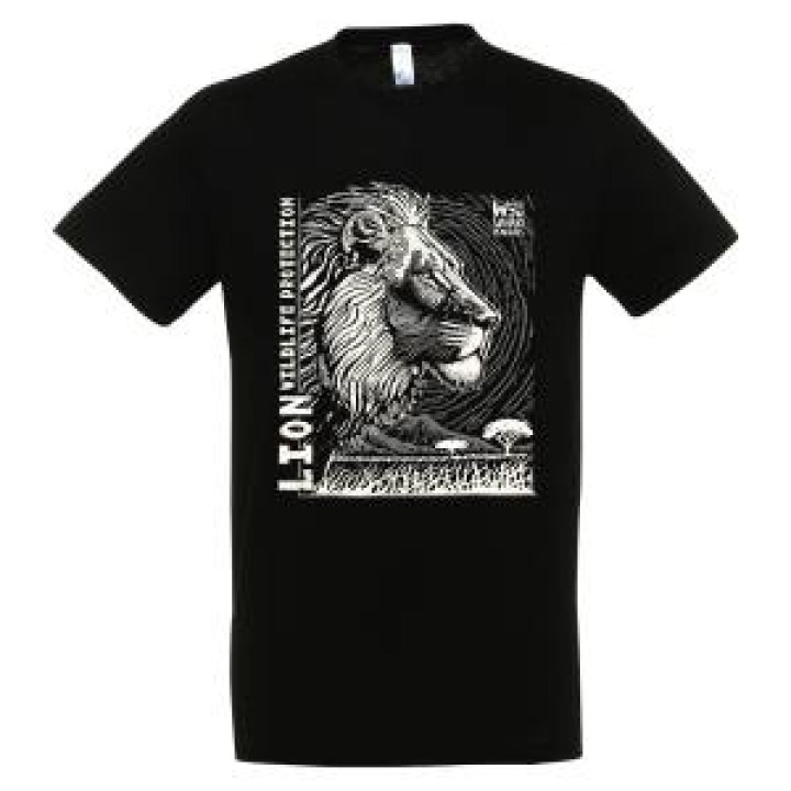 21028  Lion Linocut Gamme Black Safari de Peaugres