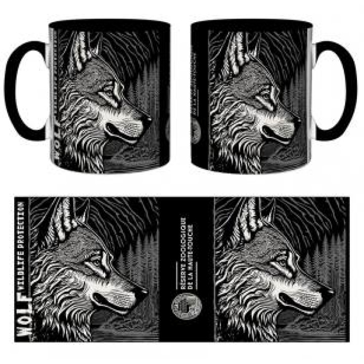 21029  Loup Linocut Gamme Black Réserve de la Haute Touche