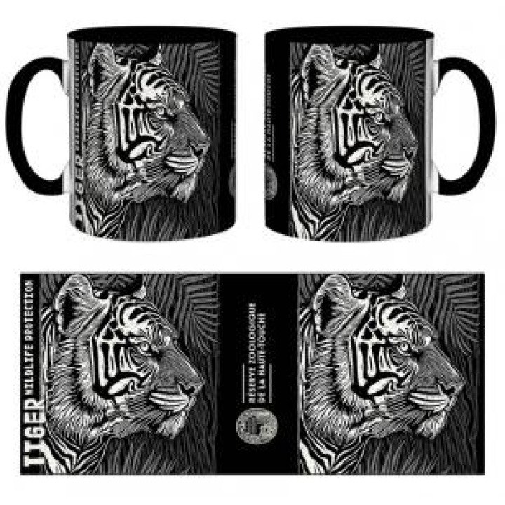 21031  Tigre Linocut Gamme Black Réserve de la Haute Touche