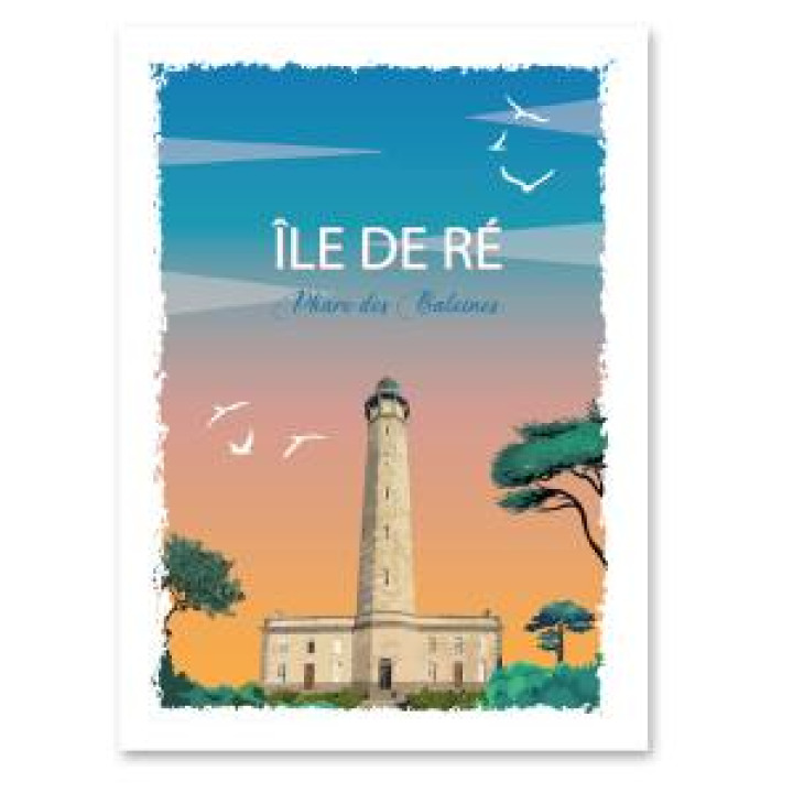 21064  Vintage Phare des Baleines Île de Ré