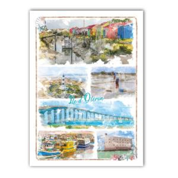 21069  Aquarelle Multi Vues Île dOléron
