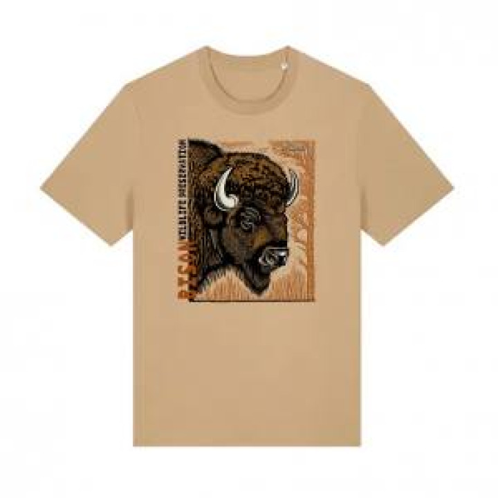 21138  Bison Linocut Réserve de la Haute Touche