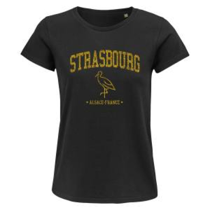 211861  Transfert Paillette Strasbourg Cigogne Alsace France Version Or