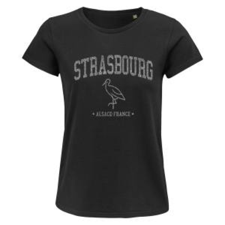 211862  Transfert Paillette Strasbourg Cigogne Alsace France Version Argent