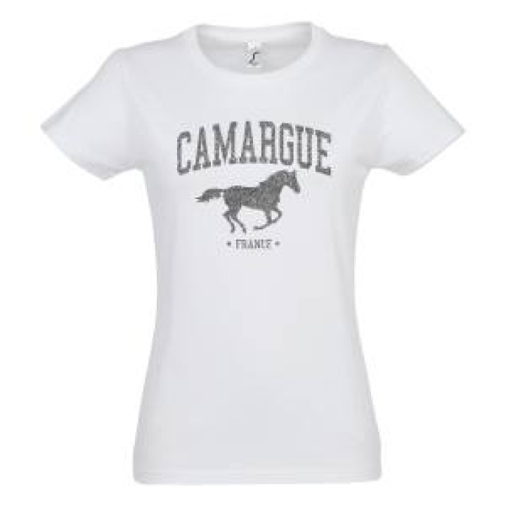 212162  Transfert Paillette Camargue Cheval Au Galop Version Argent