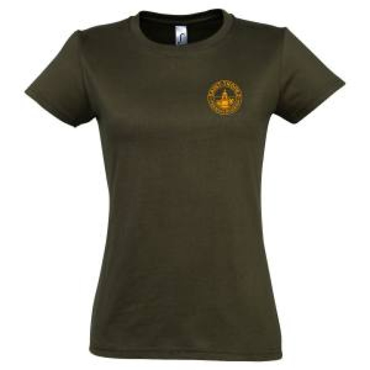 21239  Saint Tropez Le Clocher French Riviera Orange sur Tshirt Army Marine sur Tshirt Rose M