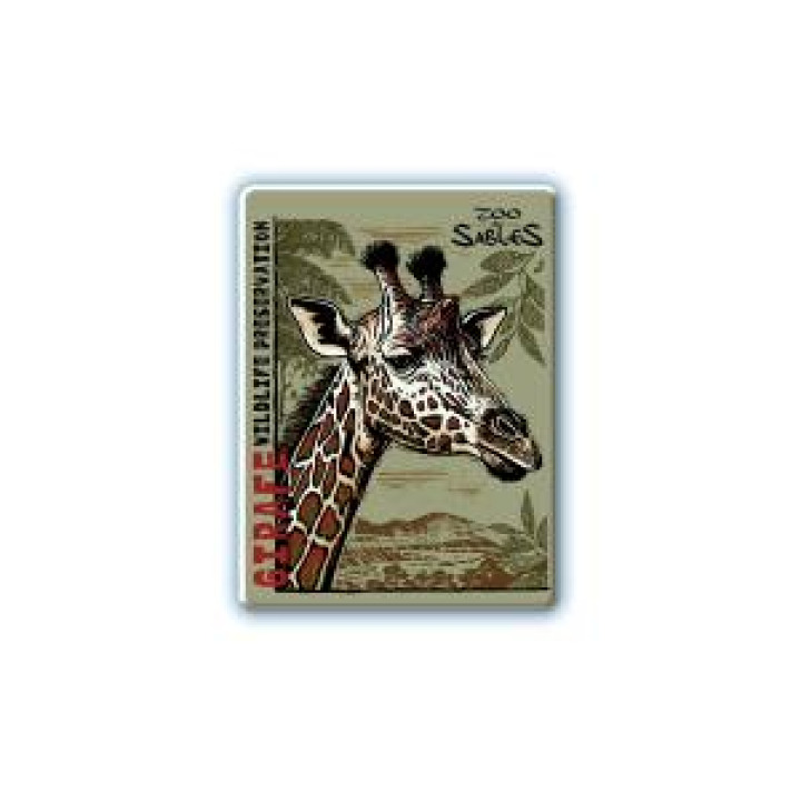 21273  Girafe Linocut Zoo des Sables dOlonne