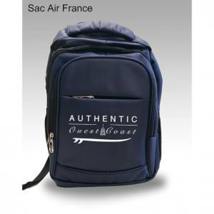 21305  Transfert Sur Sac À dos Air France Impression Blanche Authentic 17 Ouest Coast