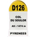Adhésif Borne kilométrique Col du Soulor Uni Adhésifs