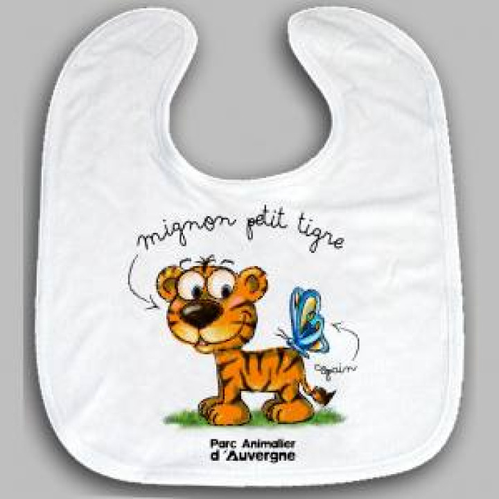 Bavoir Tigre Parc Animalier dAuvergne Blanc Taille unique