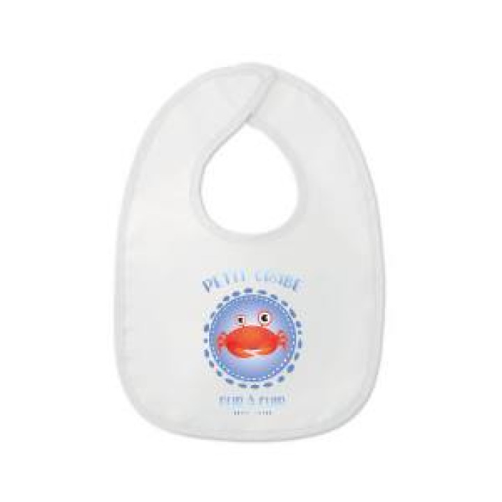 Bavoir Transfert Petit Crabe Dur à Cuire Blanc Taille unique