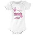 Body bébé Je suis la Prioncesse de Cheverny Blanc 3/6 mois