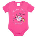 Body b&eacute;b&eacute; Licorne' Muse Bretagne Fuschia 3/6 mois