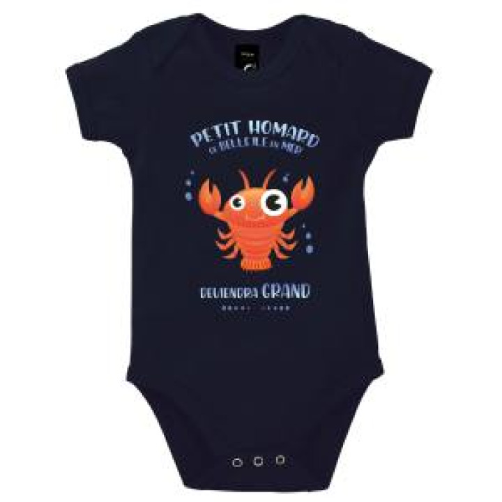 Body bébé Petit Homard de Belle Île en Mer French Marine 612 mois
