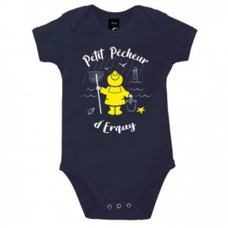 Body b&eacute;b&eacute; Petit P&ecirc;cheur D'erquy French Marine 3/6 mois