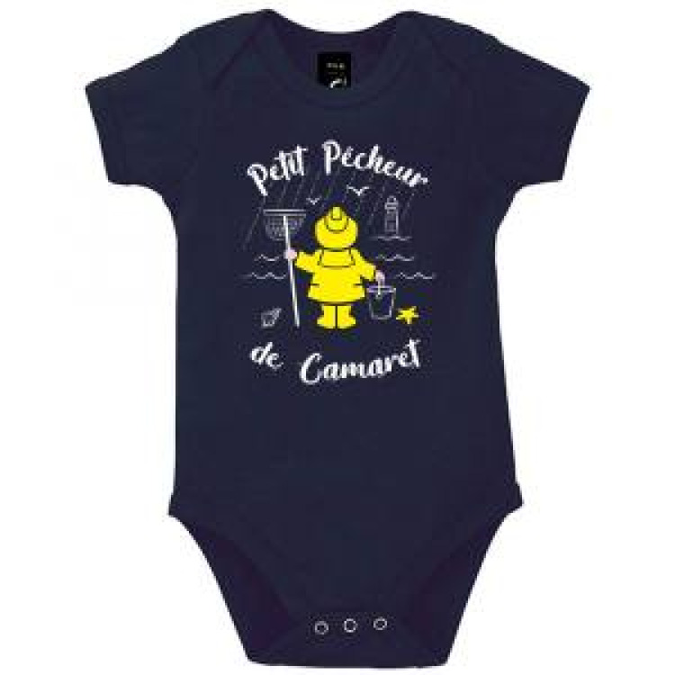Body b&eacute;b&eacute; Petit P&ecirc;cheur de Camaret French Marine 3/6 mois