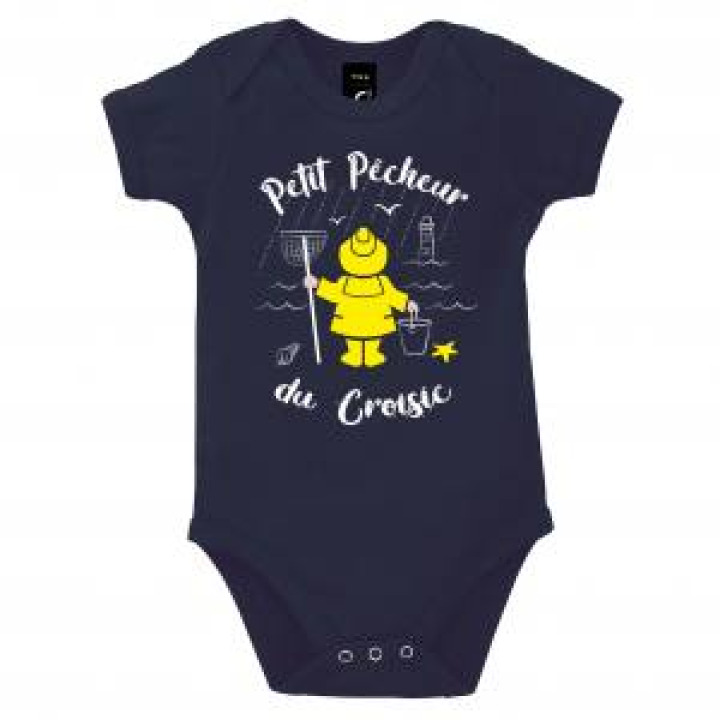 Body bébé Petit Pêcheur dun Jour le Croisic French Marine 612 mois