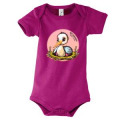 Body bébé Transfert Cigogne Fille dans Son Nid Strasbourg Alsace France Fuschia 3/6 mois