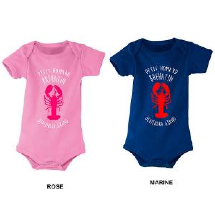 Body b&eacute;b&eacute; Transfert Petit Homard Br&eacute;hatin Rose Orchid&eacute;e 12/18 mois