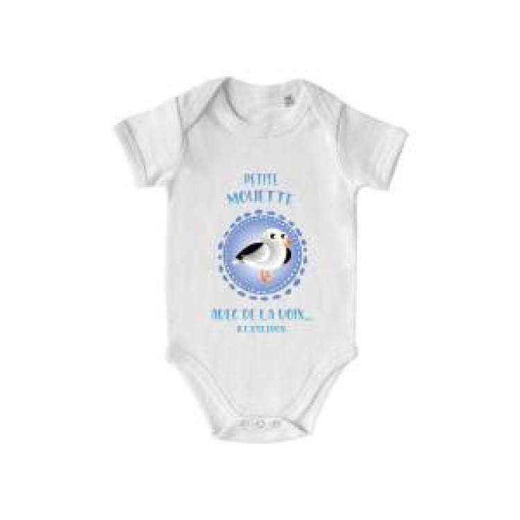 Body bébé Transfert Petite Mouette avec de la Voix... Île d’Oléron Blanc 3/6 mois