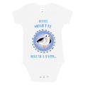 Body b&eacute;b&eacute; Transfert Petite Mouette avec de la Voix... Blanc 3/6 mois