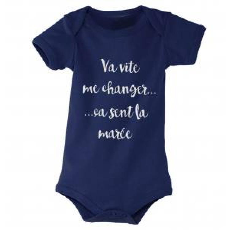 Body b&eacute;b&eacute; Va Vite Me Changer... la Maree French Marine 3/6 mois