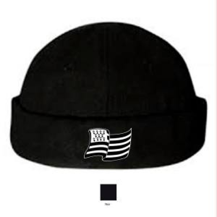 Bonnet en laine Miki Laine Drapeau (Bc9304) Noir Taille unique