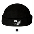 Bonnet en laine Miki Laine Drapeau (Bc9304) Noir Taille unique