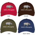 Casquette 5 panneaux E1251 Ref/ 31490 Rhinoceros Safari de Peaugres Bordeaux Taille unique
