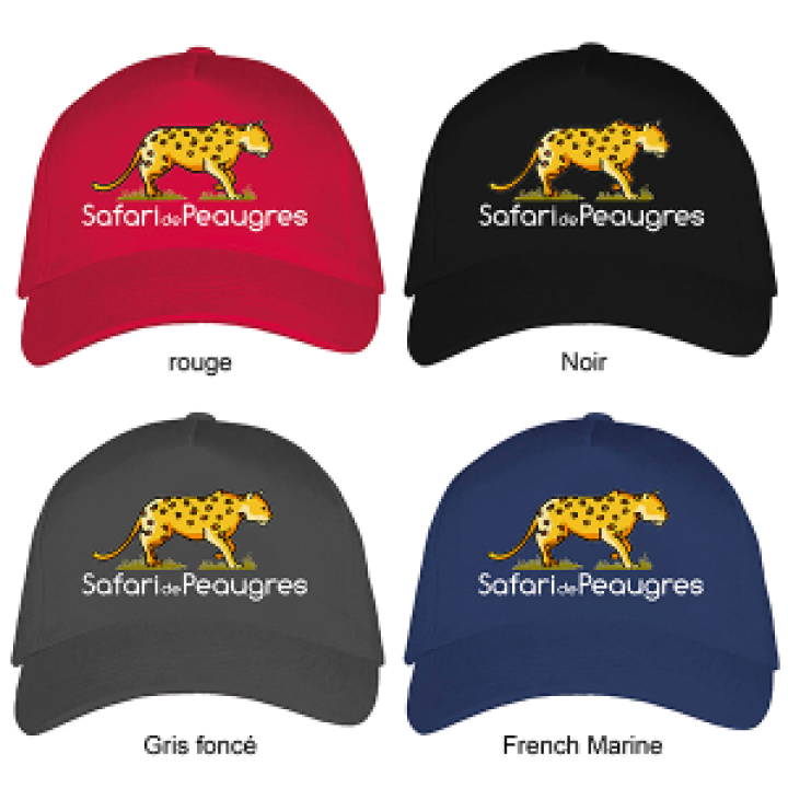Casquette 5 panneaux E1252 Ref 31491 Guépard Safari de Peaugres Gris Foncé  Gris Clair Taille uniq