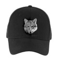Casquette 5 panneaux Transfert Loup Natives Tribes Noir Taille unique