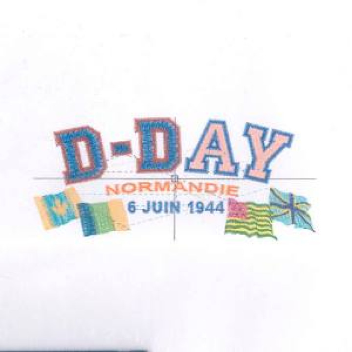 Casquette 6 panneaux Broderie E1146 Ref 28452 Drapeaux Normandy French Marine  Blanc Taille unique